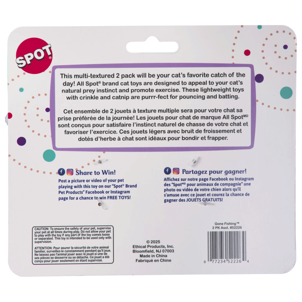 ETHICAL/SPOT Cat Gone Fishing 2pk