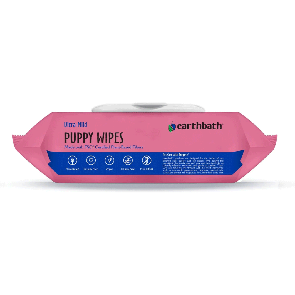 EARTHBATH Puppy Wipes Wild Cherry 100ct