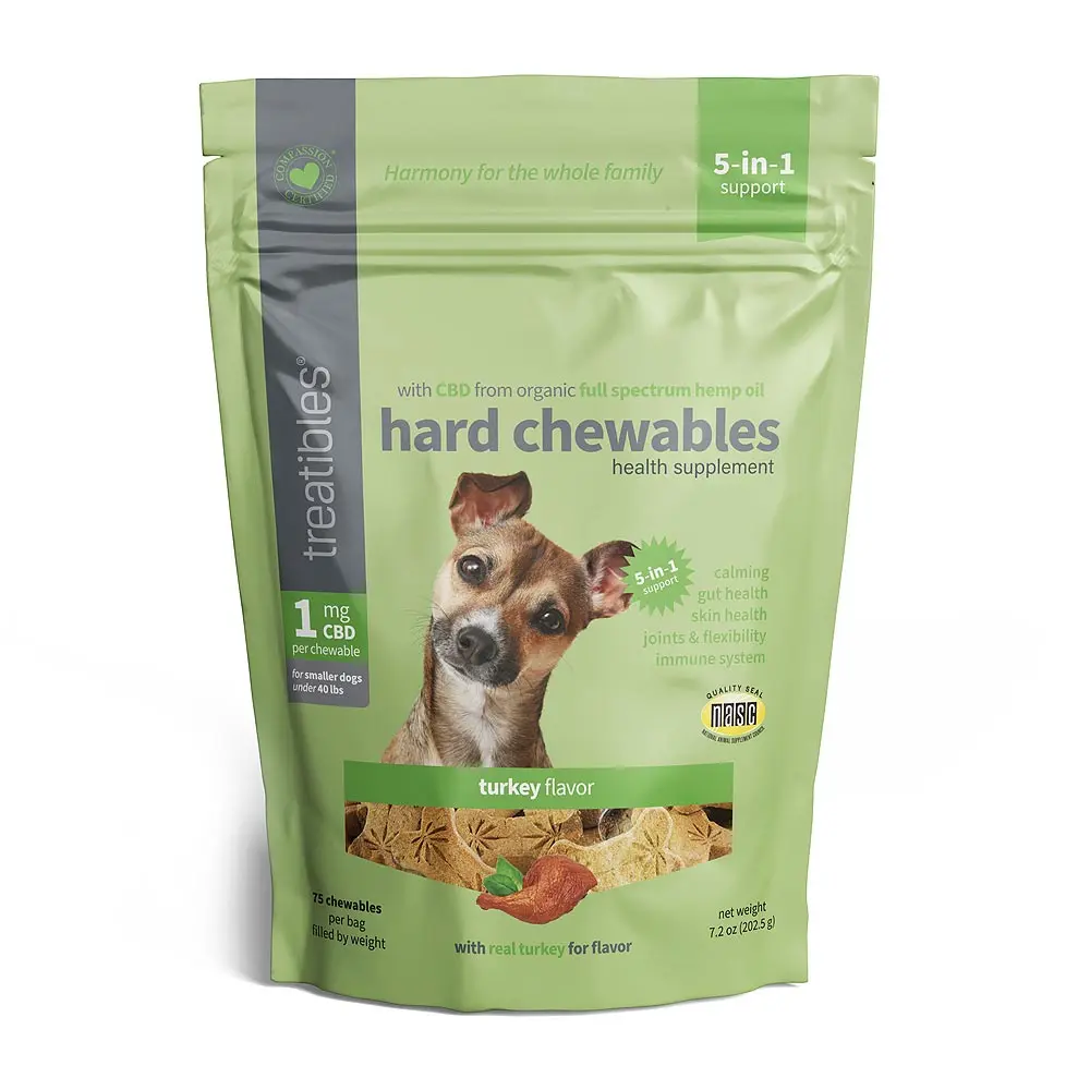 TREATIBLES Calm Hemp Oil Hard Chews Turkey S 75ct