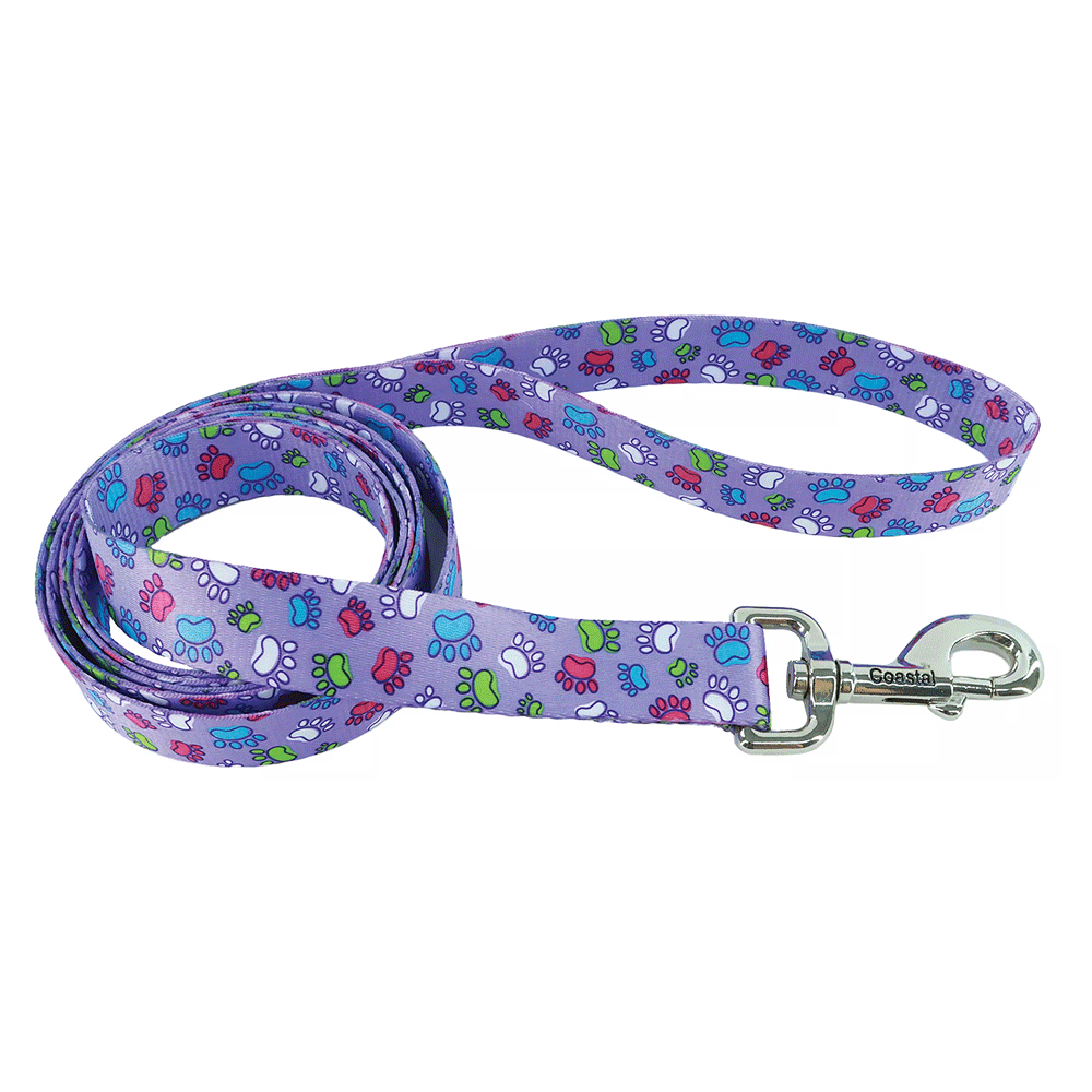 PET ATTIRE Styles Dog Leash 6'x3/8 Purple Special Paws