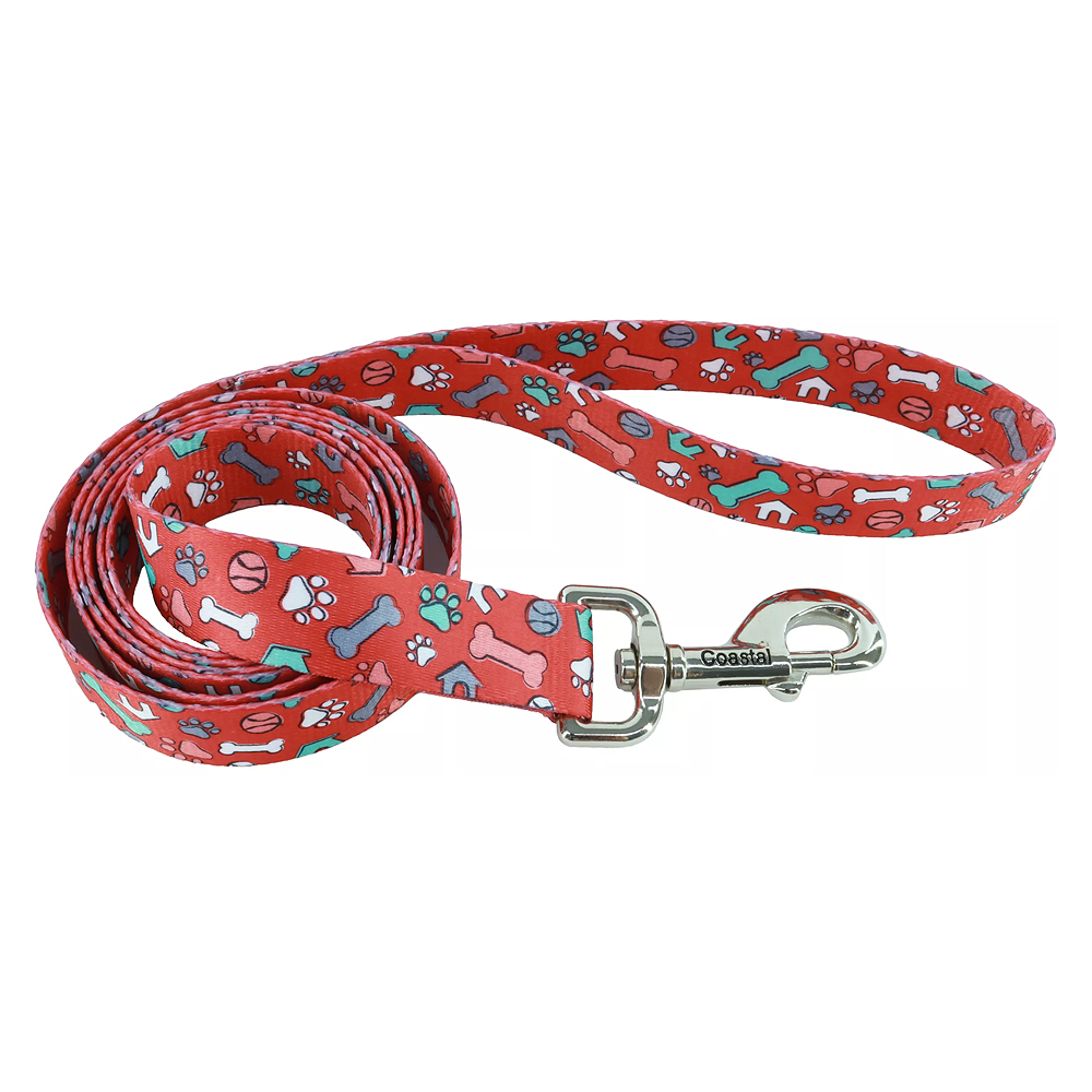 PET ATTIRE Styles Dog Leash 6'x3/8 Red Bone
