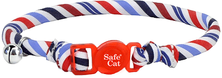 *COASTAL Safe Cat Round Fashion Collar 8-12x3/8 Stripes