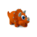 PETSPORT NaturFlex Triceratops Tiny Tots 4"