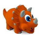PETSPORT NaturFlex Triceratops Jumbo 12"