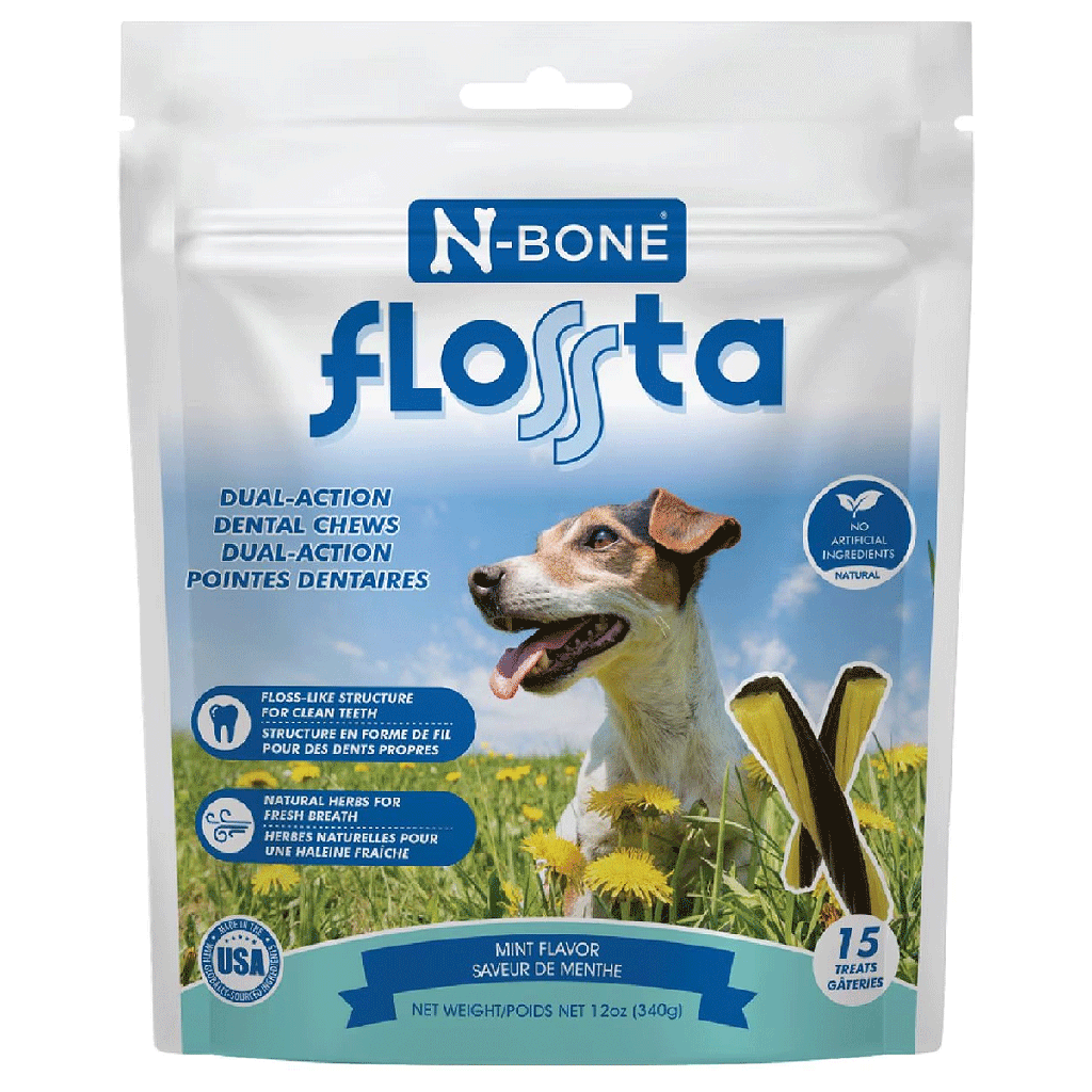 *N-BONE FLOSSta Dental Chews Mint 15ct