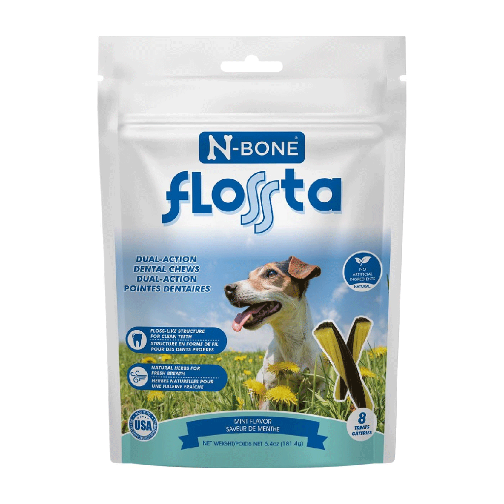 *N-BONE FLOSSta Dental Chews Mint 8ct
