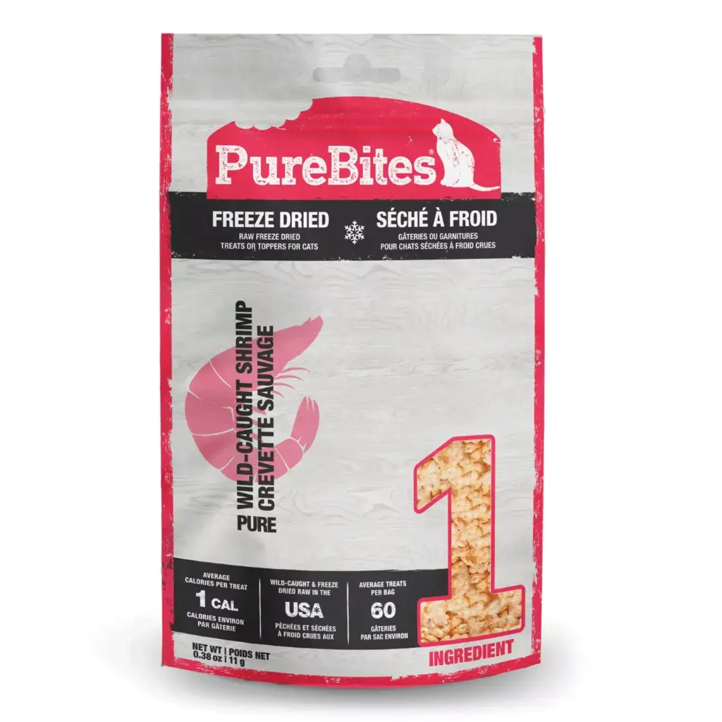 PURE BITES Cat Treats Freeze Dried Shrimp 0.38oz