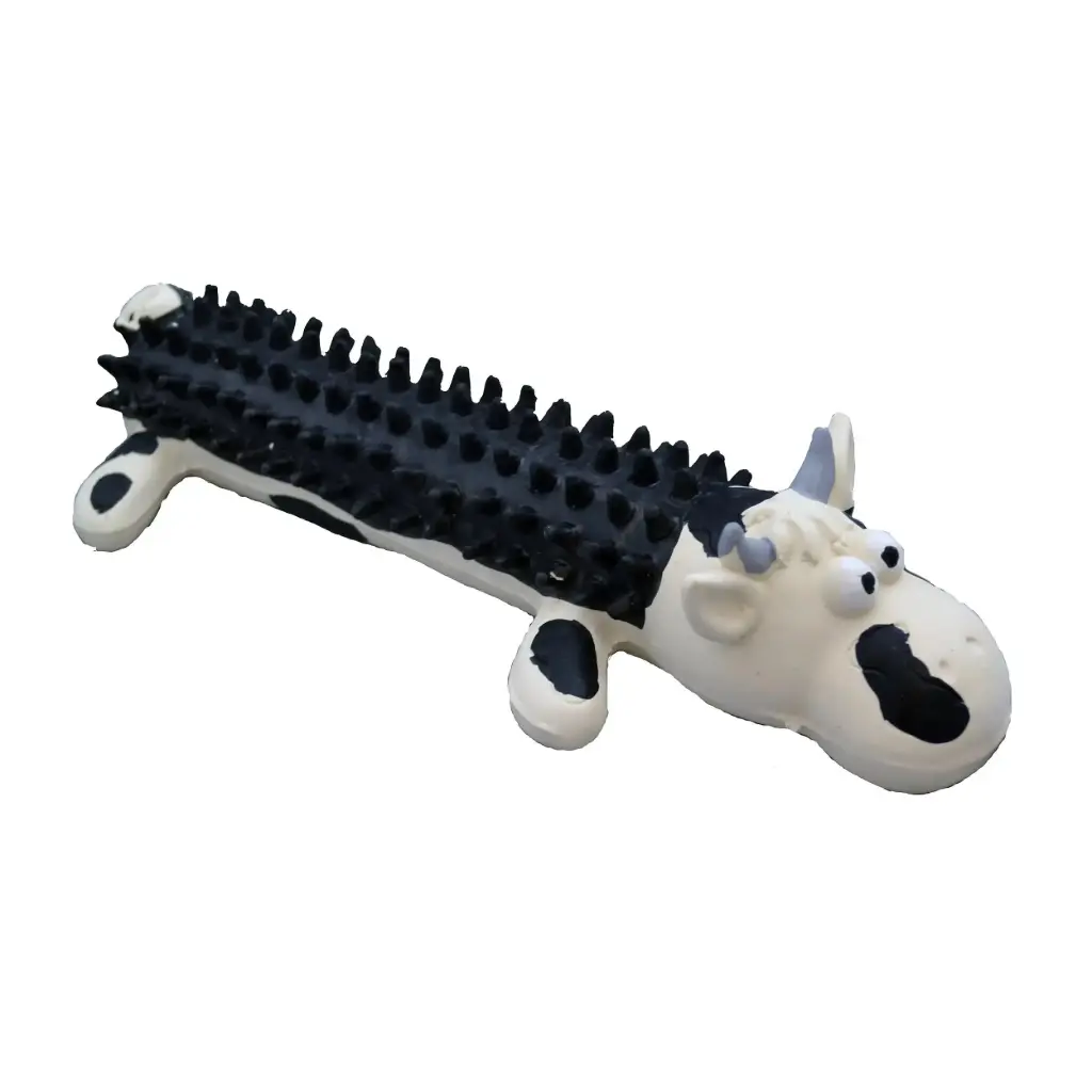 AMAZING PET Latex Shaggy Cow 6" 