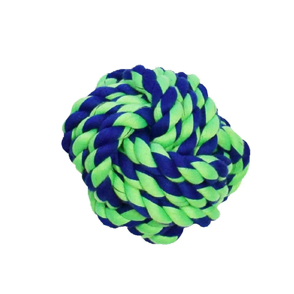 AMAZING PET Rope Ball 2.75" Blue/Green