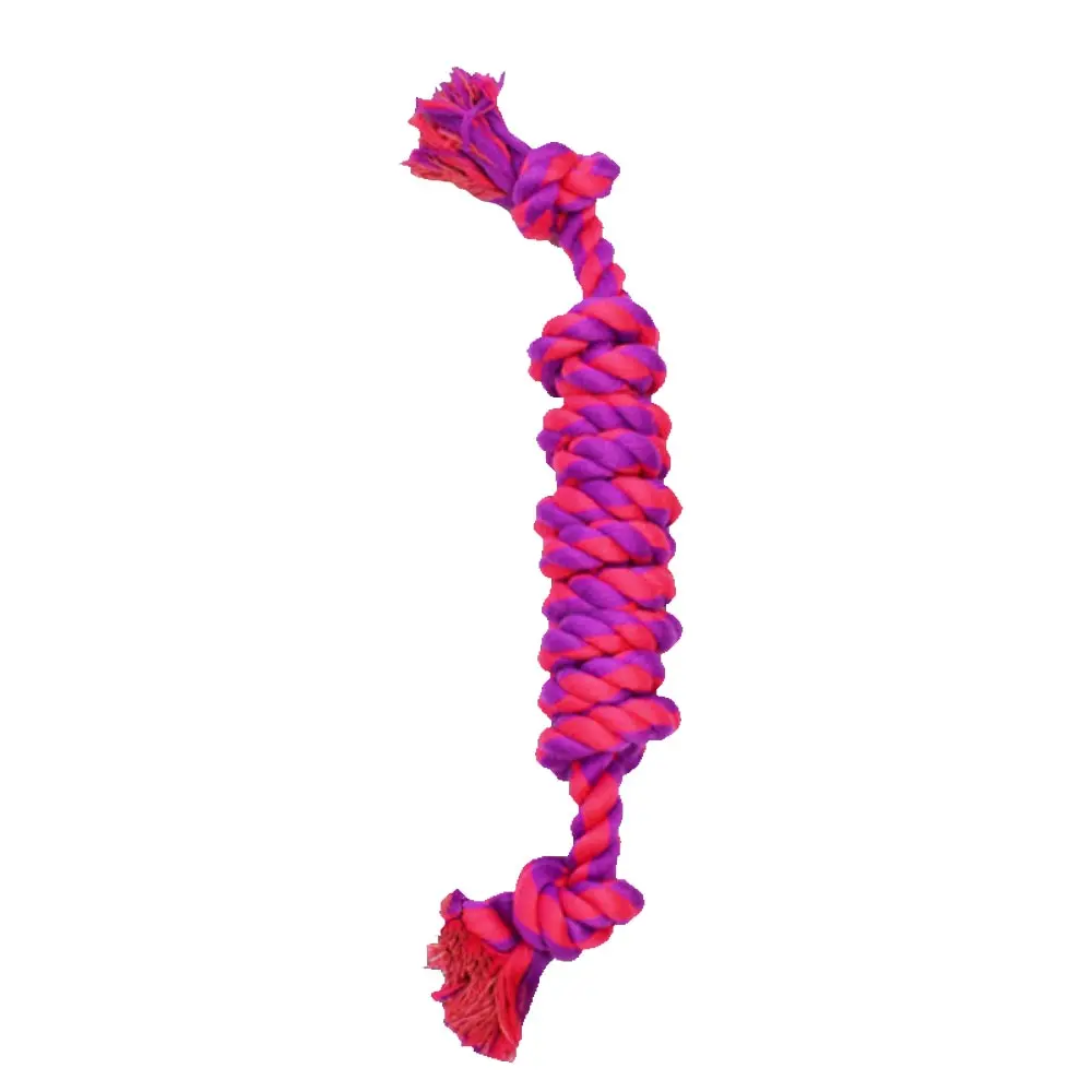 AMAZING PET Rope 7 Knot Bone 15.75" Purple/Magenta
