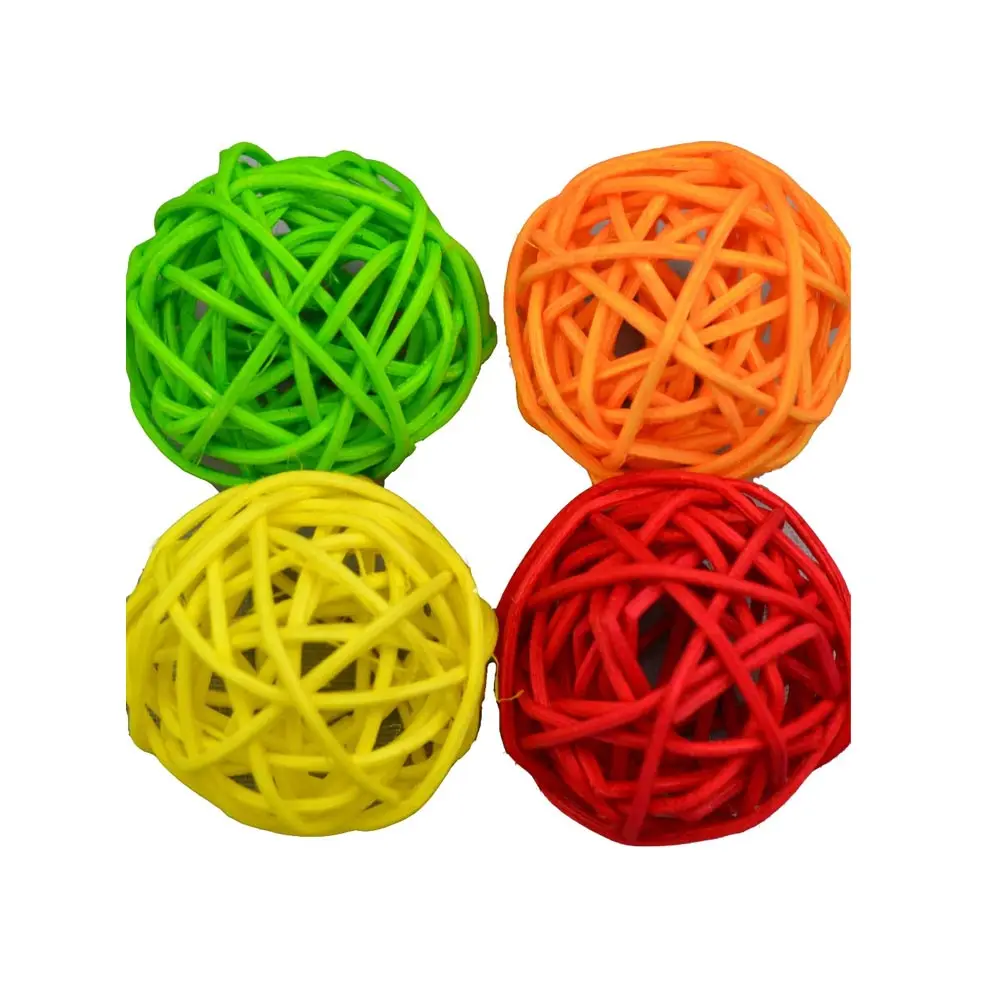 AMAZING PET Cat Toy Rattan Balls 4ct