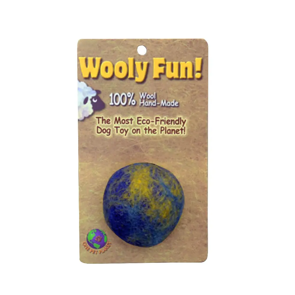 AMAZING PET Wooly Fun Ball 2" Blue