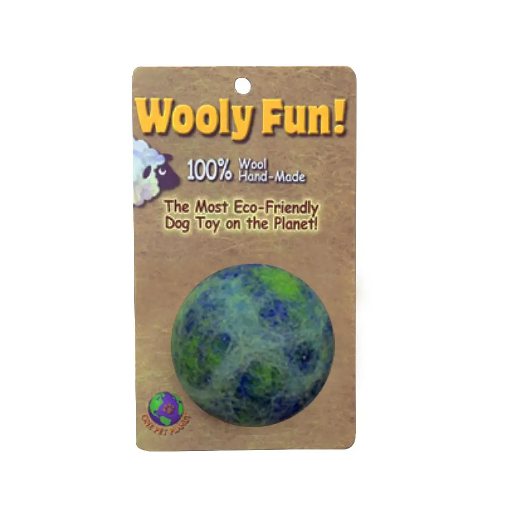 AMAZING PET Wooly Fun Ball 2.75" Green
