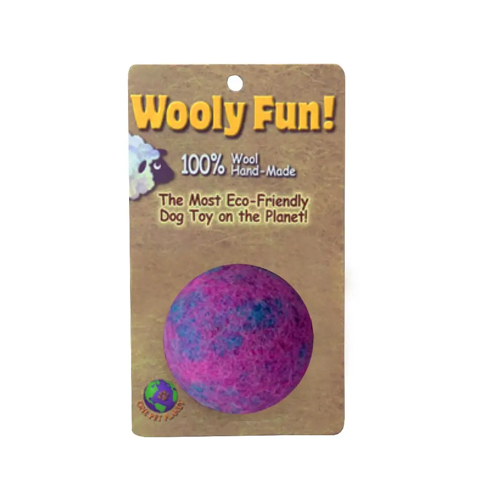 AMAZING PET Wooly Fun Ball 2.75" Magenta