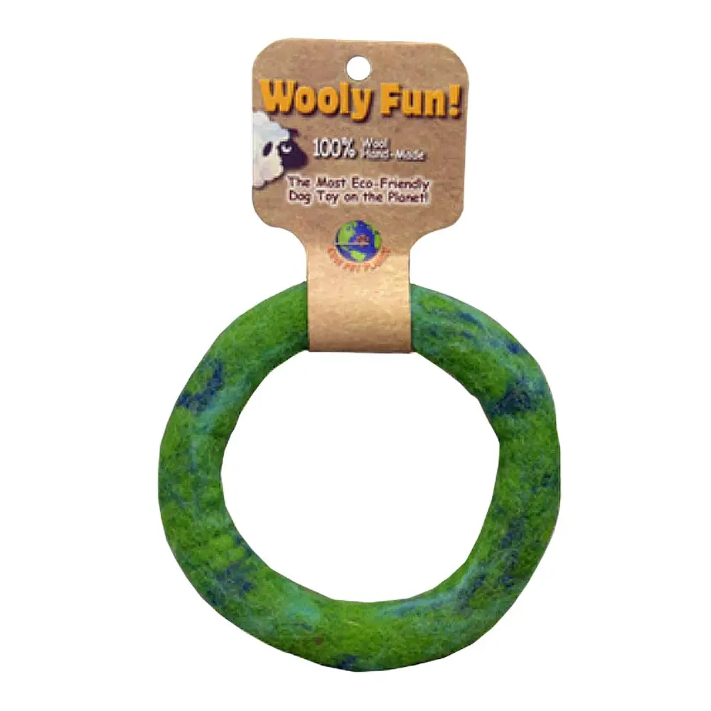 AMAZING PET Wooly Fun Ring 5" Green
