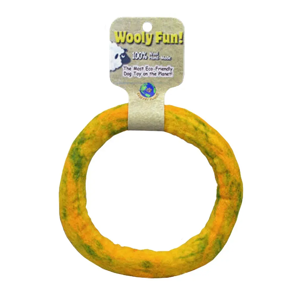 AMAZING PET Wooly Fun Ring 5" Yellow