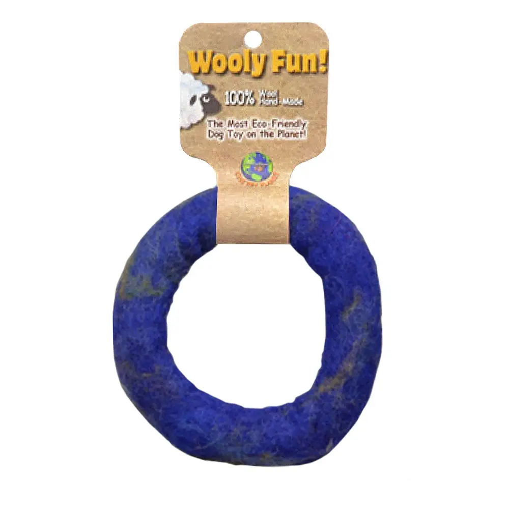 AMAZING PET Wooly Fun Ring 5" Blue