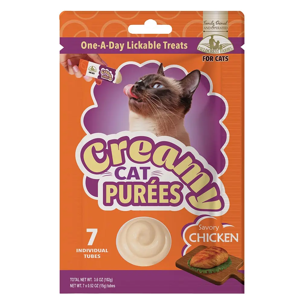 FIELDCREST FARMS Cat Purees Chicken 7 ct 