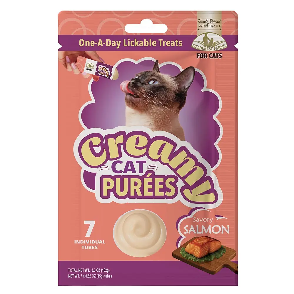 FIELDCREST FARMS Cat Purees Salmon 7 pk 