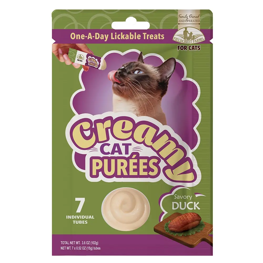 FIELDCREST FARMS Cat Purees Duck 7 pk 