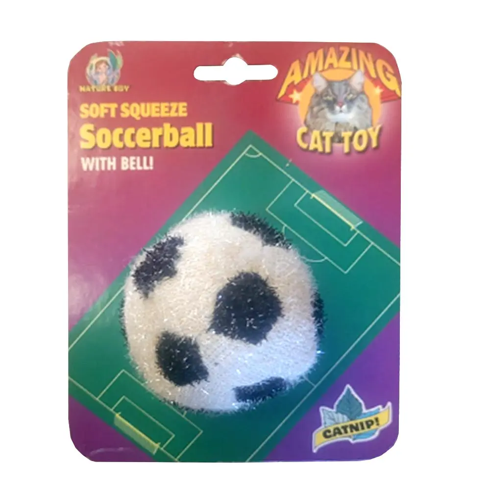 AMAZING PET Cat Toy Soccer Ball w/Bell