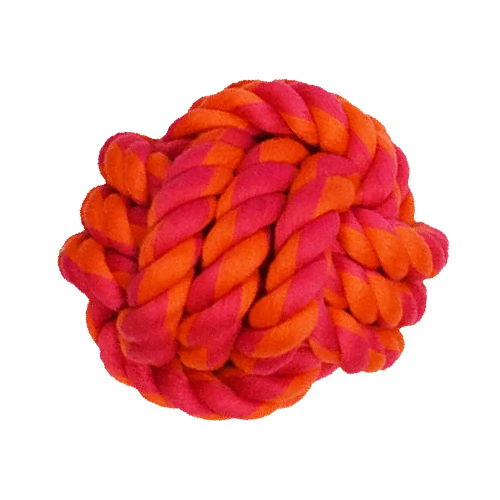 AMAZING PET Rope Ball 4.75" Orange/Magenta 