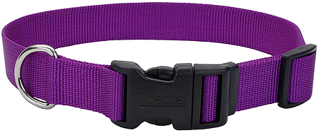 COASTAL TUFF Adjustable Dog Collar 14-20x3/4 Purple