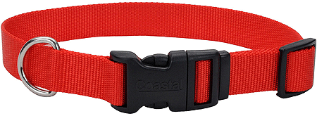 COASTAL TUFF Adjustable Dog Collar 18-26x1 Red