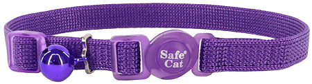 COASTAL Safe Cat Adjustable Collar 8-12x3/8 Purple