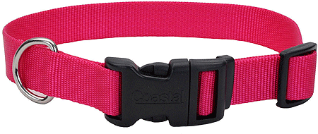 COASTAL TUFF Adjustable Dog Collar 14-20x3/4 Pink Flamingo