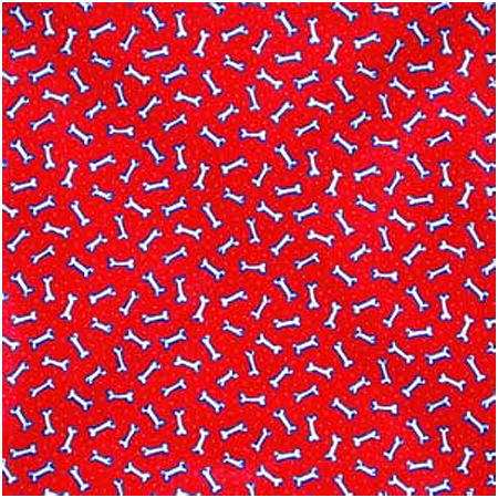 BANDANNA Tossed Bones Red 12pk