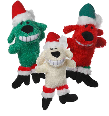 MULTIPET Holiday Loofa Dog Santa 6"