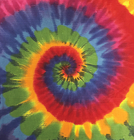 [BAN150] BANDANNA Tie Dye Rainbow 12pk