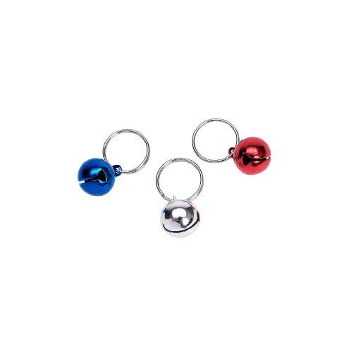 [CA45103 CAT RWB] COASTAL Cat Bells Red/White/Blue 3pk