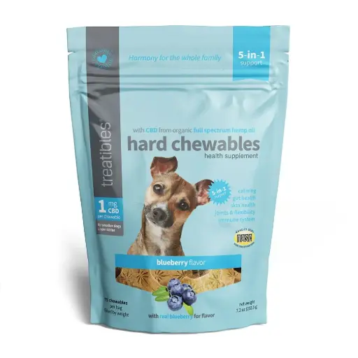 [TRT00586] TREATIBLES Ease Hemp Oil Hard Chews Blueberry S 75ct