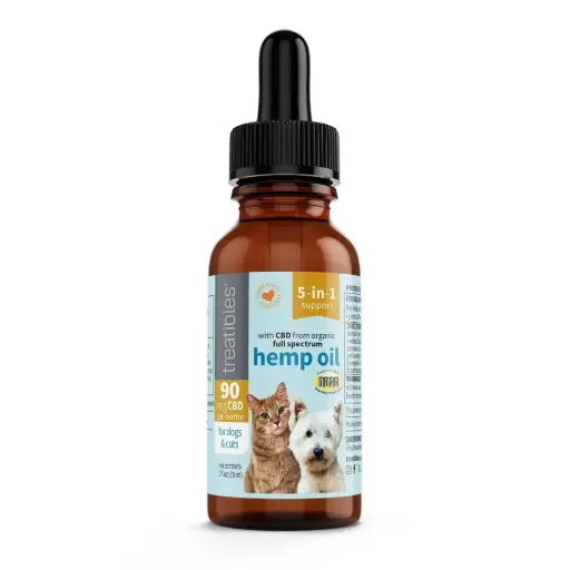 [TRT00548] TREATIBLES 90 mg Organic Full Spectrum Hemp Oil Dropper Bottle 1oz