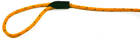 [LB3604 BLACK/ORAN] *LEATHER BROTHERS British Rope Slip Lead 6' Black/Orange