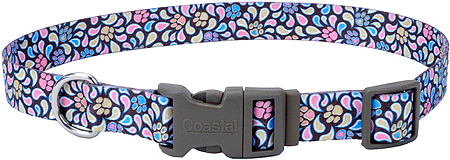 [CA6921 BRN SP PAW] *PET ATTIRE Styles Adjustable Collar 18-26x1 Brown Special Paw