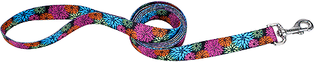 [CA966 WLD FLW] PET ATTIRE Styles Dog Leash 6'x1 Wild Flower