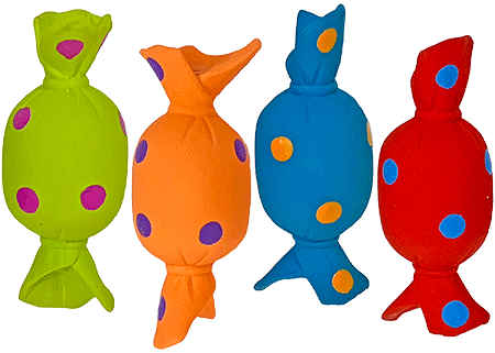 [MP61460] MULTIPET Latex Candy w/Squeaker 4"