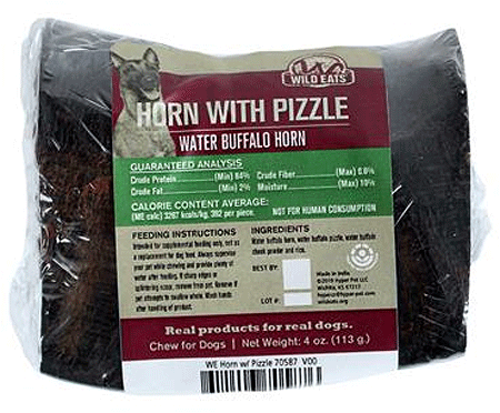 [WE70587] *WILD EATS Cut Horn Tuffie w/Pizzle 3"