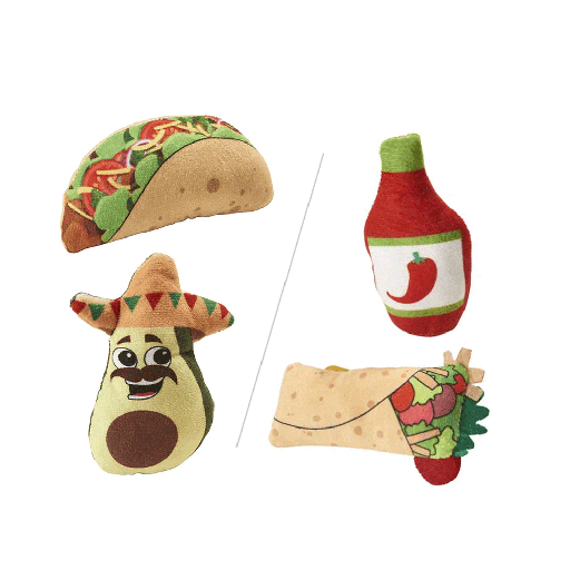 [E52198] ETHICAL/SPOT Mexican Take-Out Cat Toys 2pk