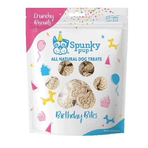 [SKP82591] SPUNKY PUP Biscuits - Birthday Bites Peanut Butter 10oz 