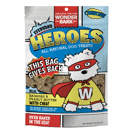 [WB81823] WONDER BARK Everyday Heroes Bananas + Peanut Butter 5oz