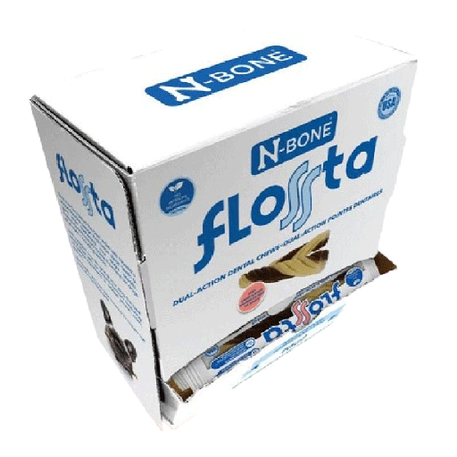 [NB80267] *N-BONE FLOSSta Dental Chews Beef Liver Display 16ct