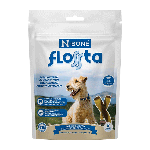 [NB80264] *N-BONE FLOSSta Dental Chews Peanut Butter 8ct