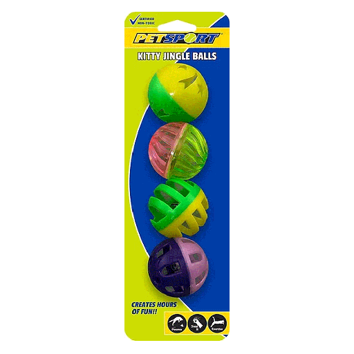 [PS70031] PETSPORT Kitty Jingle Balls 1.6" 4pk
