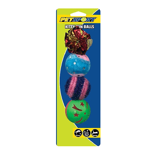 [PS70033] PETSPORT Kitty Fun Balls 1.6"4pk