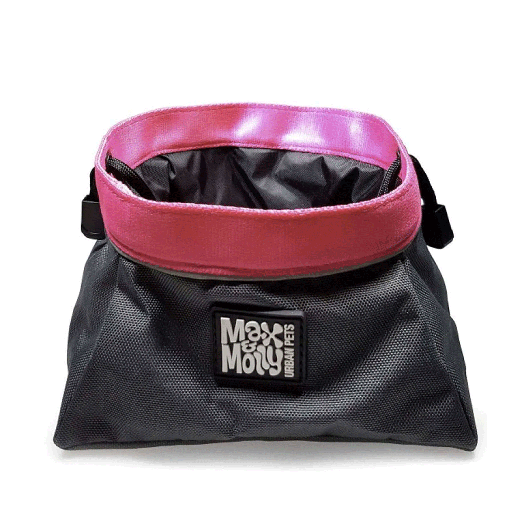 [MAX019355] *MAX&MOLLY Travel Bowl Gray/Pink