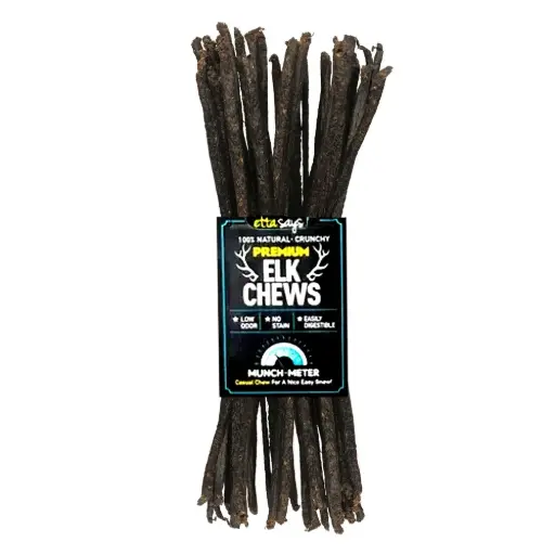 [TP00721] ETTA SAYS Premium Crunchy Chews - Elk - 3ft 18ct Bulk